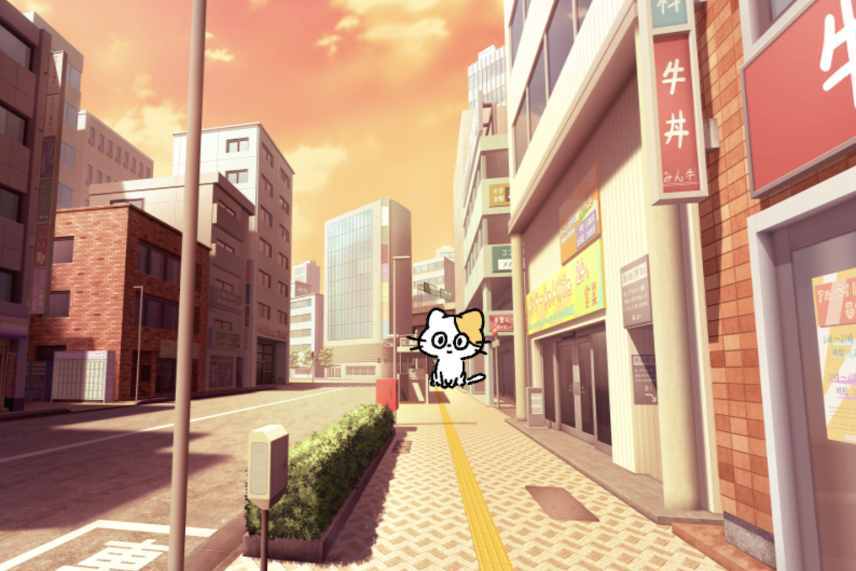 猫を探すゲームのデモ