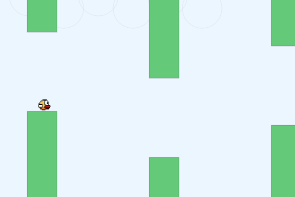 Flappy Bird（飛べ！）のデモ